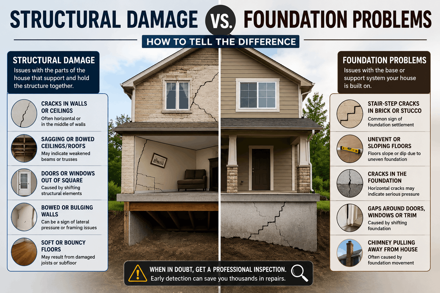 Structural Damage vs. Foundation Problems